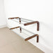 1-Tier Wooden Shoe Rack for Wall, Walnut Finish & Silver Rods - Image 6