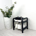 2 - Tier Black Wooden Shoe Rack | Hallway Storage Floor - Image 2