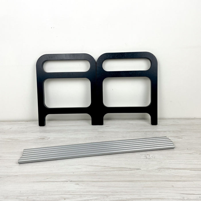 2 - Tier Black Wooden Shoe Rack | Hallway Storage Floor - Image 3