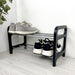 2 - Tier Black Wooden Shoe Rack | Hallway Storage Floor - Image 1