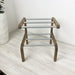 2-Tier Wooden Shoe Rack, Walnut Finish & Silver Rods - Image 5