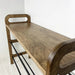 3 - Tier Shoe Rack Bench for Entryway | Walnut Color - Image 6