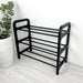 3 Tier Wood Shoe Rack for Floor | Black + Black Rods - Image 4