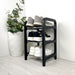 3 Tier Wood Shoe Rack for Floor | Black + Silver Rods - Image 2