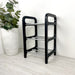 3 Tier Wood Shoe Rack for Floor | Black + Silver Rods - Image 6