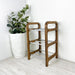 3 Tier Wood Shoe Rack for Floor | Walnut + Silver Rods - Image 1