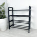 4-Tier Vertical Shoe Rack | Black + Black Rods - Image 7