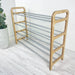 4-Tier Vertical Shoe Rack | Natural + Silver Rods - Image 3