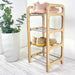 4-Tier Vertical Shoe Rack | Natural + Silver Rods - Image 1