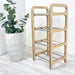 4-Tier Vertical Shoe Rack | Natural + Silver Rods - Image 4