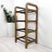 4-Tier Vertical Shoe Rack | Walnut + Black Rods - Image 6