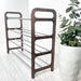4-Tier Vertical Shoe Rack | Walnut + Silver Rods - Image 5