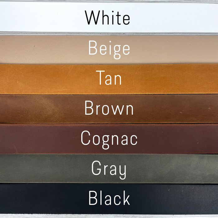 Leather Curtain Rod Holders | Beige