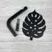 Monstera Leaf Wall Hook for Planter | Black - Even Wood