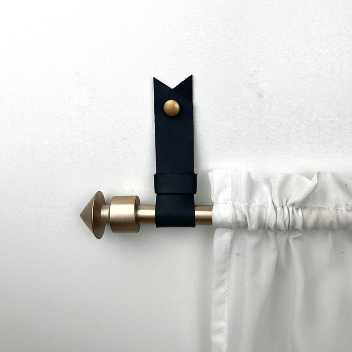 Leather Strap Curtain Rod Bracket