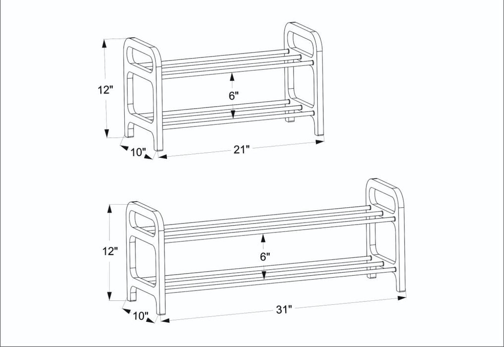 A Set of a 3 - Tier Floor Shoe Rack With a Shelf, Walnut - EvenWood