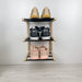 Birch Wood Wall - Mounted Shoe Rack – Stylish 3 - Tier Organizer - Image 4
