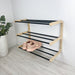 Birch Wood Wall - Mounted Shoe Rack – Stylish 3 - Tier Organizer - Image 5