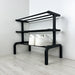 Black 3 - Tier Wooden Shoe Rack - Image 3