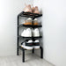 Black Birch Plywood Shoe Rack - 4 - Tier Minimalist Organizer, 8 Pairs - Image 1