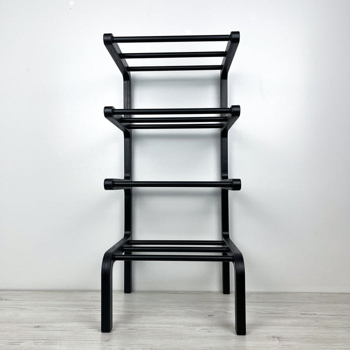 Black Birch Plywood Shoe Rack - 4 - Tier Minimalist Organizer, 8 Pairs - Image 4