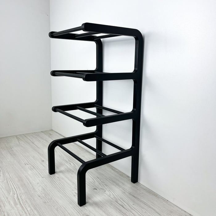 Black Birch Plywood Shoe Rack - 4 - Tier Minimalist Organizer, 8 Pairs - Image 5