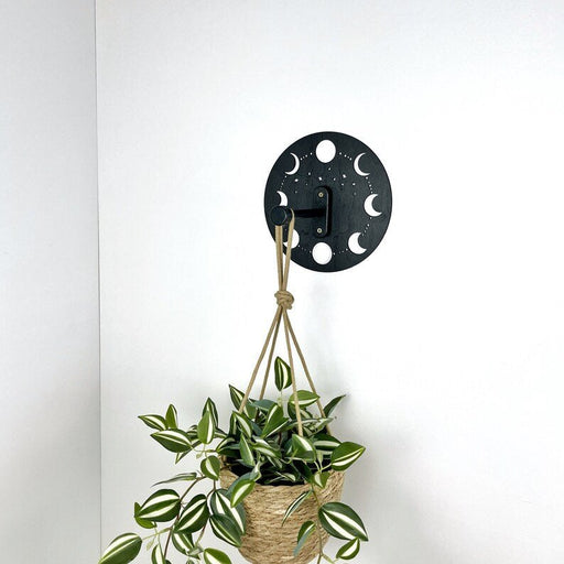 Black Moon Wall Hook for Hanging Plants | 6" - EvenWood