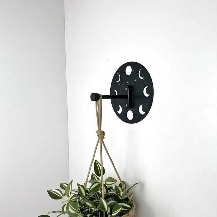 Black Moon Wall Hook for Hanging Plants | 6" - EvenWood