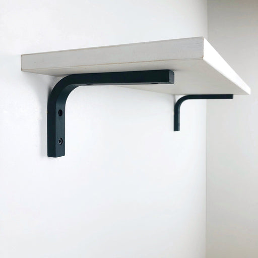 Black Wall Brackets for Minimalist Shelves - EvenWood