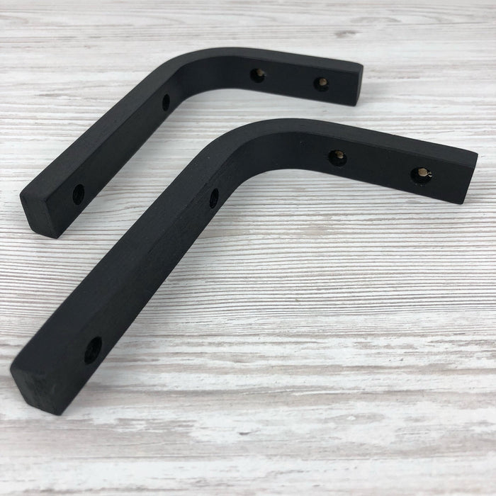 Black Wall Brackets for Minimalist Shelves - EvenWood