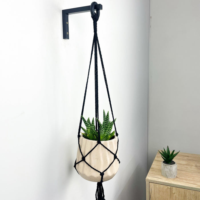 Black Wooden Plant Bracket | 4" x 6" - Image 1