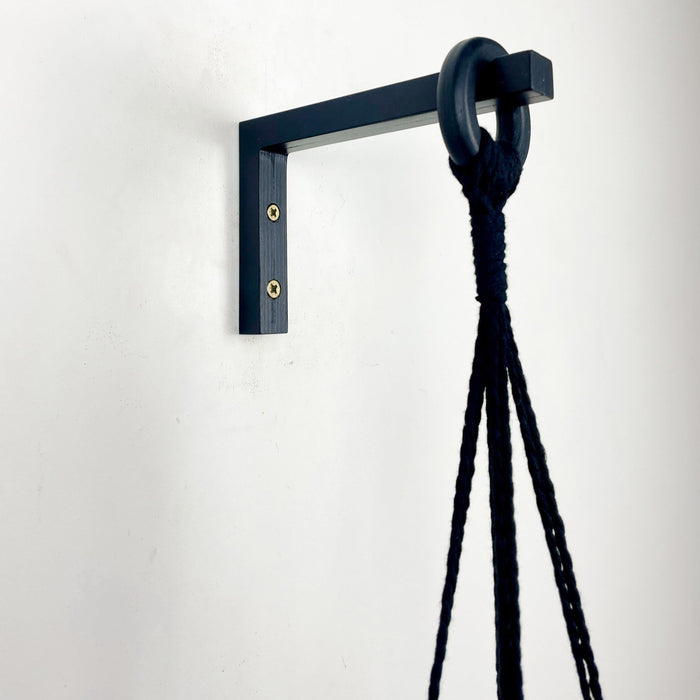 Black Wooden Plant Bracket | 4" x 6" - Image 2