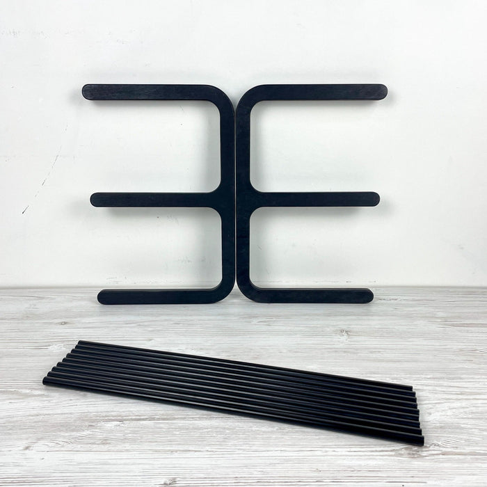 Black Wooden Wall - Mounted Shoe Rack - Image 7