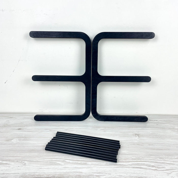 Black Wooden Wall - Mounted Shoe Rack - Image 8