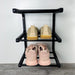 Black Wooden Wall - Mounted Shoe Rack - Image 4