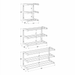 Black Wooden Wall - Mounted Shoe Rack - Image 9