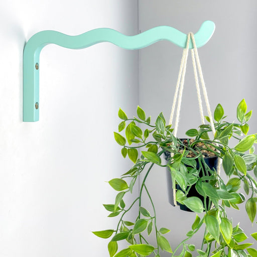 Blue Wooden Plant Pot Holder, 12" x 6" - Image 1