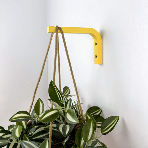 Bright Yellow Wall Mount Plant Holder | 6"x4" - Image 1