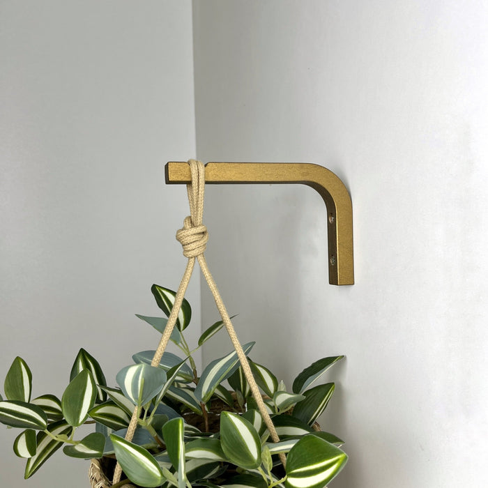 Bronze Hanging Plant Hook | 6"x4" - EvenWood