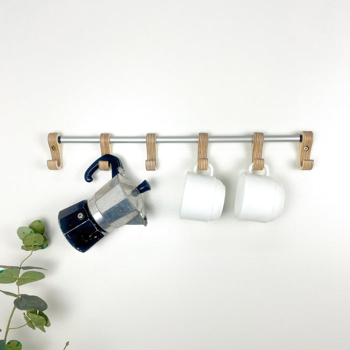 Coffee Tea Mug Hanging Rack for Wall | Plywood - Image 3