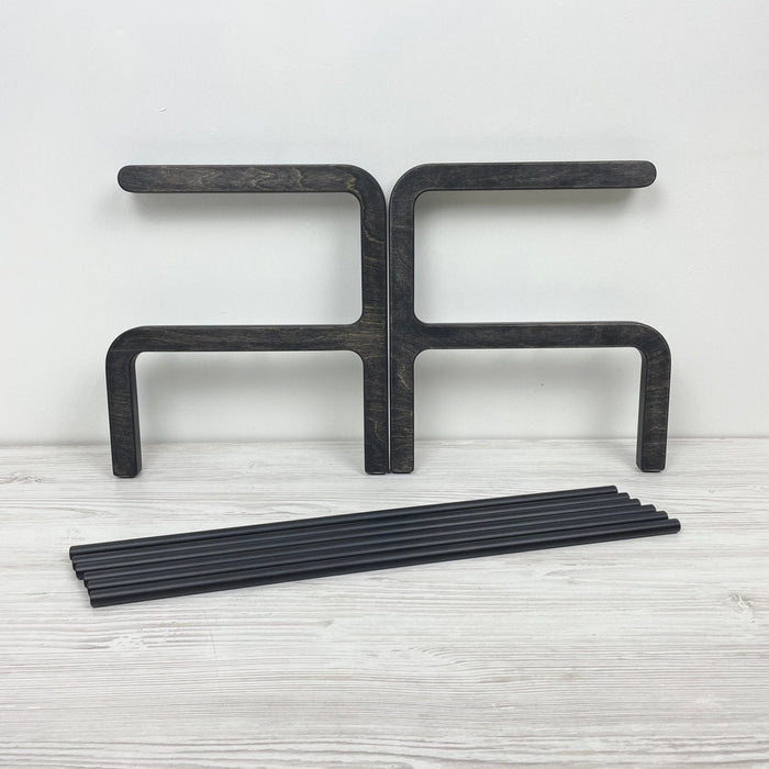 Compact Wooden Shoe Organizer | BogOak + Black Rods - Image 8