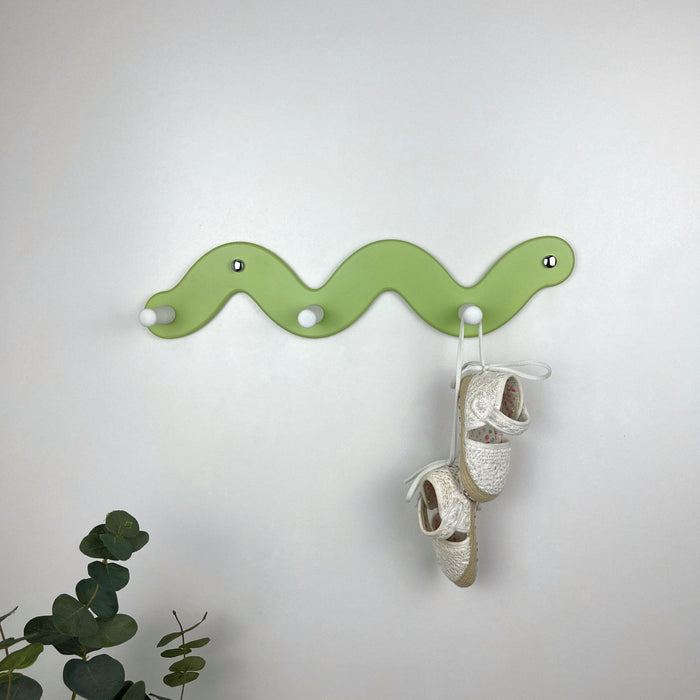 Cute Snake Coat Rack with 3 Hooks | Multi Color - EvenWood