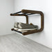 Double Tier Shoe Rack for Wall | Walnut + Black Rods - Image 4