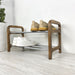 Double Tier Wooden Shoe Shelf | Modern Floor Shoe Organizer - Image 1