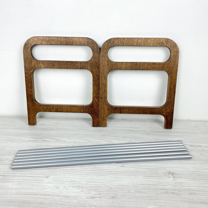 Double Tier Wooden Shoe Shelf | Modern Floor Shoe Organizer - Image 3