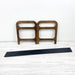 Double Tier Wooden Shoe Shelf | Walnut + Black Rods - Image 4