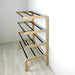 Entryway Shoe Storage Rack with Shelves | Natural + Black Rods | 4 Tiers - Image 4