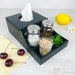 Flat Napkin Salt Pepper Holder Black Color - EvenWood