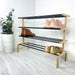 Four - Tier Floor Shoe Organizer Stand | Natural + Black - Image 3