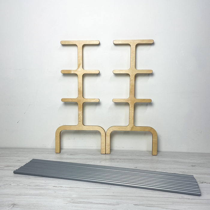 Four - Tier Floor Shoe Organizer Stand | Natural + Silver - Image 6